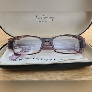 RARE Authentic Jean Lafont Idole 857 Purple Eyeglasses Frames France RX-able